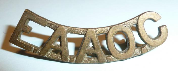 EAAOC East African Army Ordnance Corps Cast Brass Shoulder Title