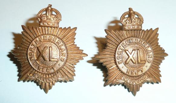 Canadian 40th Northumberland Regiment Pair of Matched Collar Badges