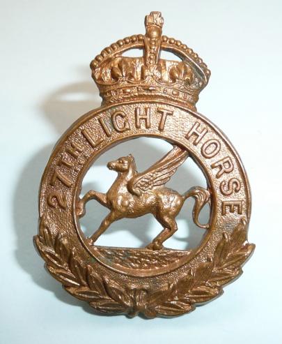 Canadian 27th Light Horse ( Saskatchewan Militia) Copper Collar Badge