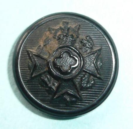 Royal Army Chaplains Department Medium Pattern Black Button - King's Crown