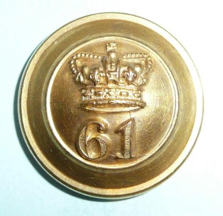 61st (South Gloucestershire) Regiment of Foot Officers Gilt Large Pattern Button (variant 1)