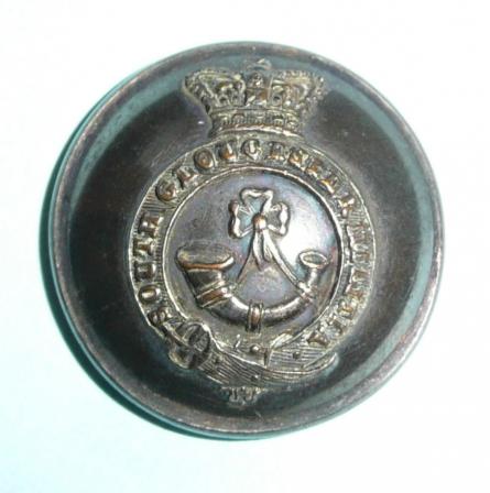 South Gloucestershire Light Infantry Militia Silver Plated Officers Large Pattern Button,  1855 - 1881