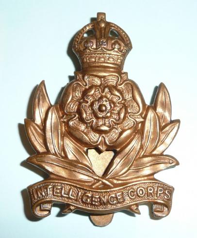 Intelligence Corps Brass Gilding Metal Cap Badge