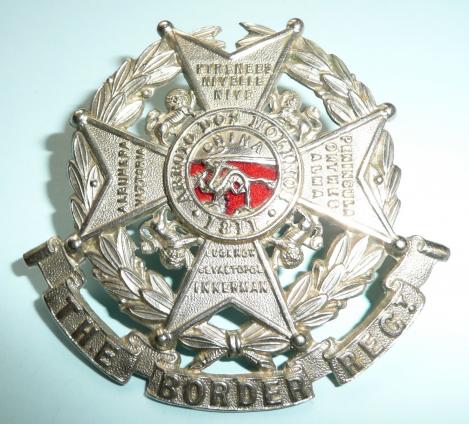 The Border Regiment White Metal Other Ranks Helmet Plate Centre / Glengarry Badge