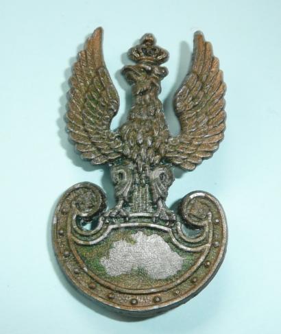 WW2 Poland Polish Forces Economy Plastic Cap Badge