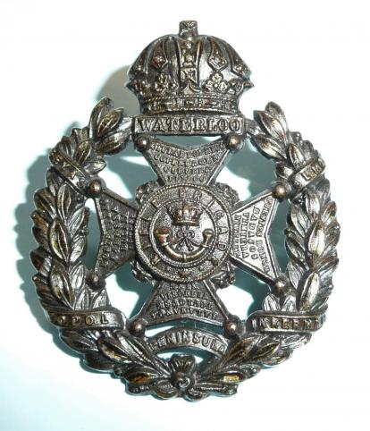 The Rifle Brigade Large Pattern Blackened Brass Glengarry Badge, Circa 1874 -  1881