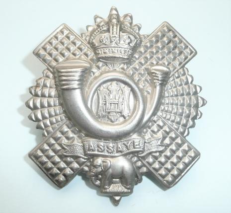 Highland Light Infantry (HLI) ( 71st & 74th Foot) Other Ranks White Metal Glengarry Cap Badge