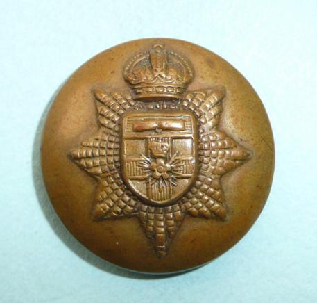 University of London OTC Officer Training Corps Large Pattern Brass Button, King's Crown pre 1952