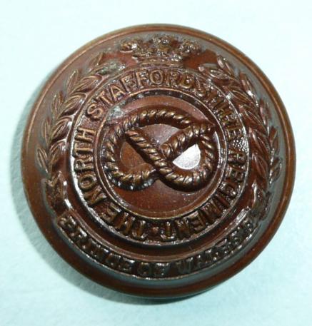 North Staffordshire Regt Officers Large OSD Bronzed Button ( 64th & 98th Foot)