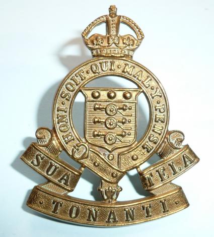 Royal Army Ordnance Corps (RAOC) Gilt Brass Cap Badge, 1947 - 1949 Pattern - Tonanti