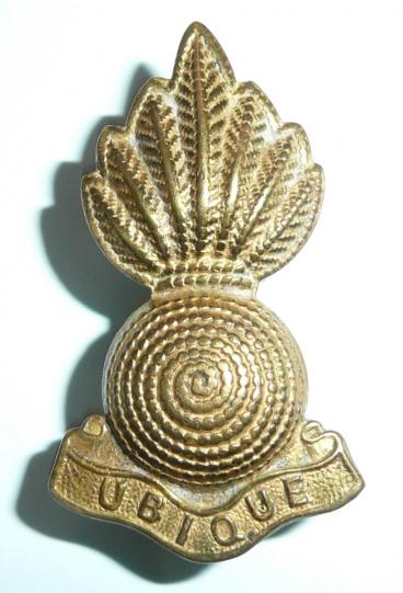 Gilding Metal Brass Other Ranks Royal Artillery  RA Cap / Collar Grenade