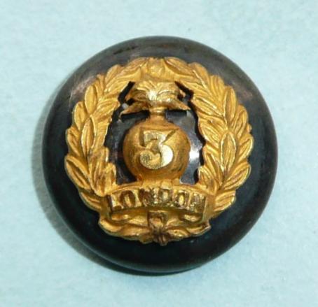 3rd City of London Volunteer Battalion Medium Pattern Officers Gilt Mounted on Silver Plated Button