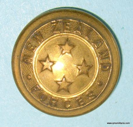 New Zealand Forces General Pattern ( Volunteers ) Gilt Brass Button, 1911 onwards