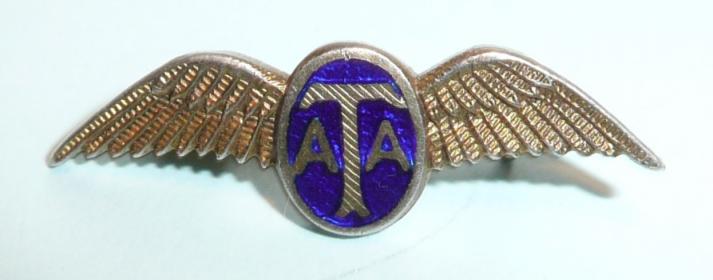 WW2 Air Transport Auxiliary (ATA) Sterling Silver and Enamel Wings
