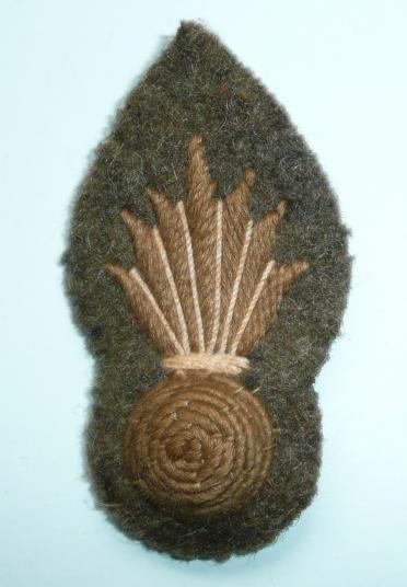 WW2 Royal Engineers Embroidered Padded Ball Khaki Grenade