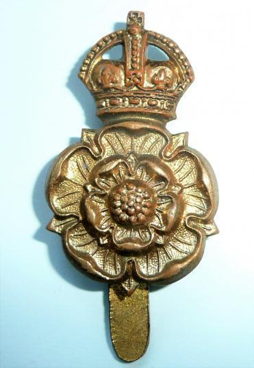 The Queens Own Yorkshire Dragoons Yeomanry Brass Cap Badge