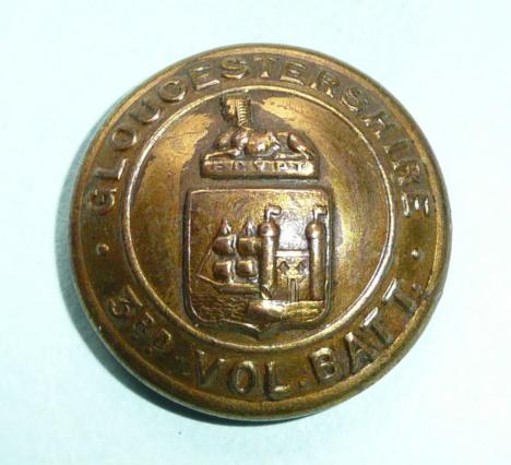 3rd Volunteer Battalion (VB) Gloucestershire Regiment Large Pattern Brass Button