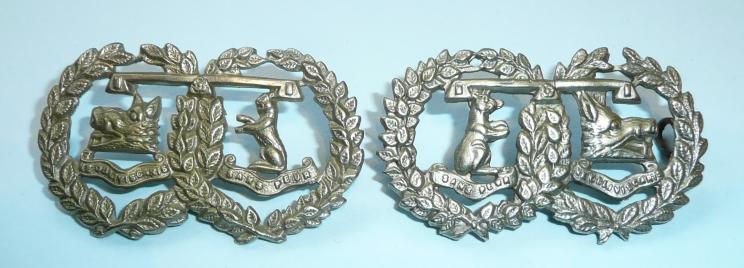Argyll & Sutherland Highlanders ( A&SH ) White Metal Facing Collar Badges