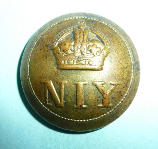 Northamptonshire Imperial Yeomanry (NIY) Officers Large Pattern Gilt Brass Button