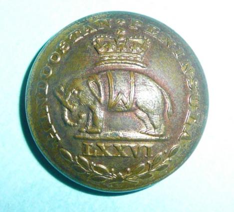 76th Regiment of Foot (2nd Battalion Duke of Wellingtons (West Riding) Regiment) Officers Gilt Large Pattern Button