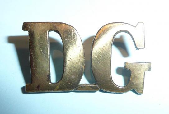DG Dragoon Guards Early Other Ranks Brass Shoulder Title, Pre WW1