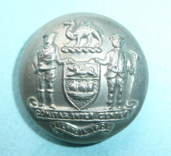 Chinese Treaty Ports - Tientsin British Municipal Emergency Corps White Metal Button