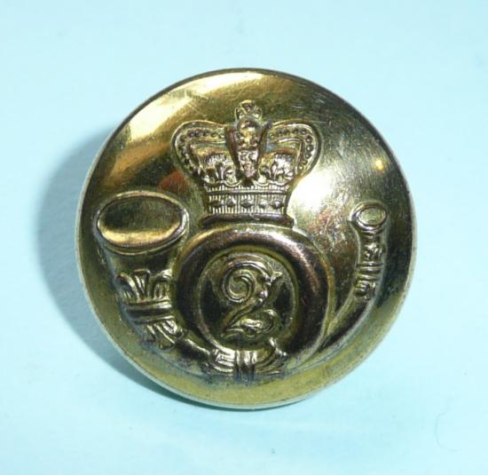 Indan Army - 2nd Bombay European Officers Large Pattern Coatee Gilt Button (Later 106th LI and 2nd Bn DLI)