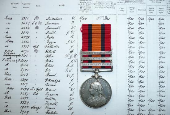Queens South Africa Medal ( QSA ) to Squadron Sergeant Major F Durman, 3rd Hussars
