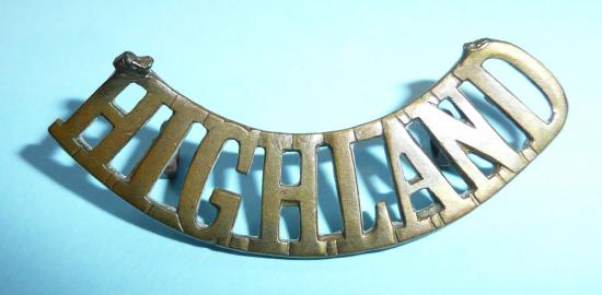 Highland Brass Shoulder Title (damaged)