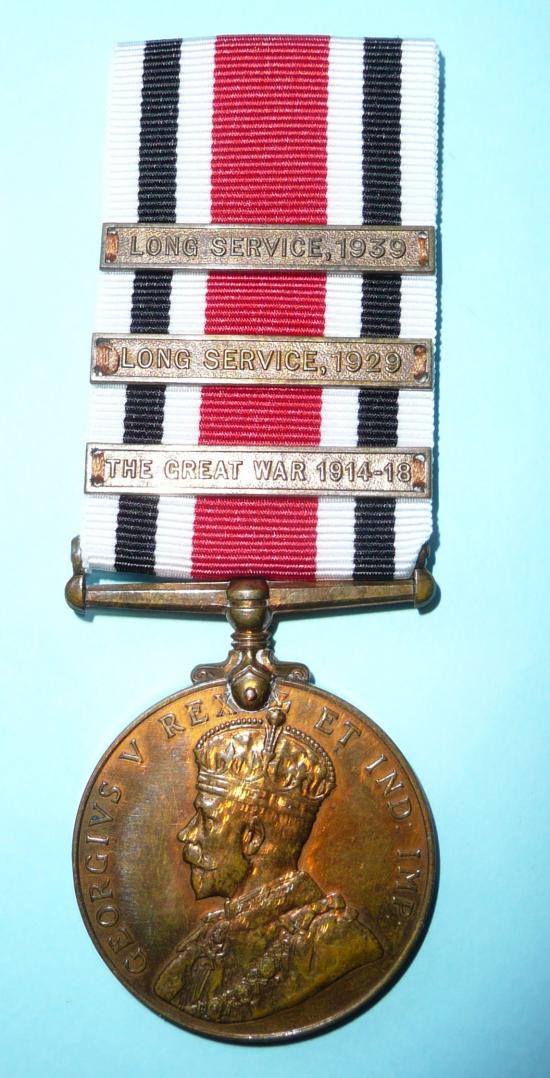 Special Constabulary Long Service Medal (GV) - 3 Clasps!