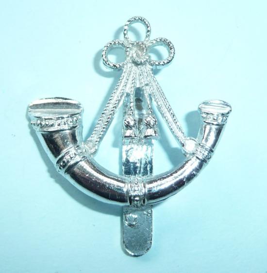 Ox & Bucks Light Infantry Anodised silver aa Cap Badge - Firmin London