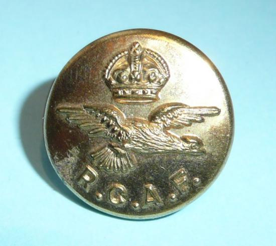 WW2 RCAF Royal Canadian Air Force Officers Medium Pattern Gilt Brass Button