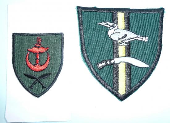 Pair of British Army Gurkha Brunei Garrison & Brunei Training Team Embroidered Formation Signs