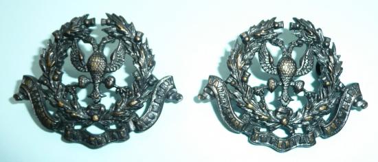 Lanarkshire Imperial Yeomanry Officers Collar Badges (Type 1 - Die Cast)