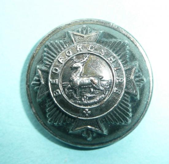 Bedfordshire Regiment Volunteer Battalion Officers Large Pattern Silver Plated Button