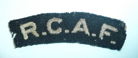 WW2 RCAF Royal Canadian Air Force Embroidered Title