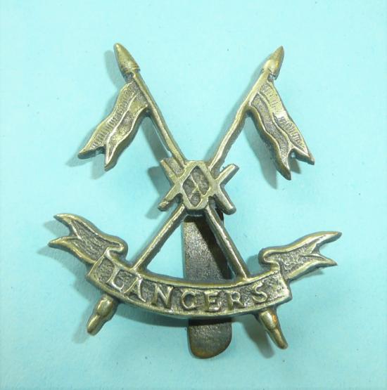 Pakistan Army - 20th Lancers Cast Brass Cap Badge