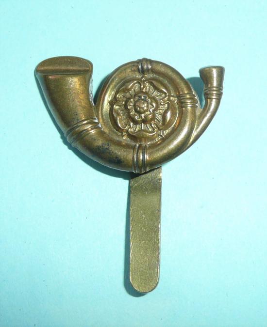 Kings Own ( Yorkshire Light Infantry ) (KOYLI) ( 51st & 105th Foot) Other Ranks WW1 All Brass Economy Pattern Cap Badge