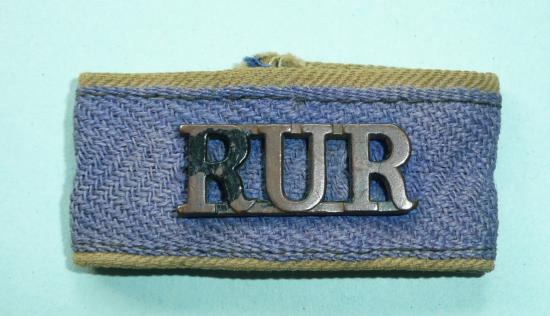 Royal Ulster Rifles (RUR) KD Slip on with Blue Colour Epaulette Ribbon Bar for D Company