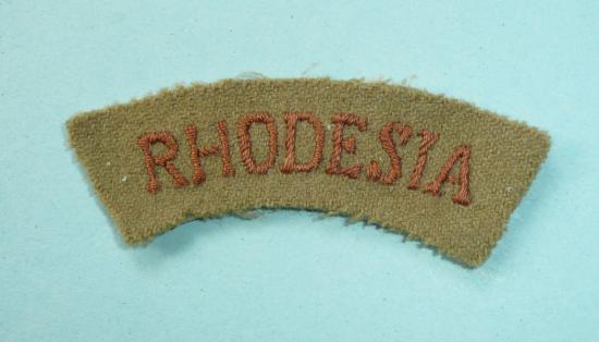 WW2 Rhodesia Embroidered Cloth Nationality Shoulder Title