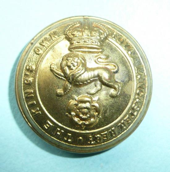 The Kings Own Royal Regiment ( Lancaster ) Large Officers Gilt Button ( 4th Foot)