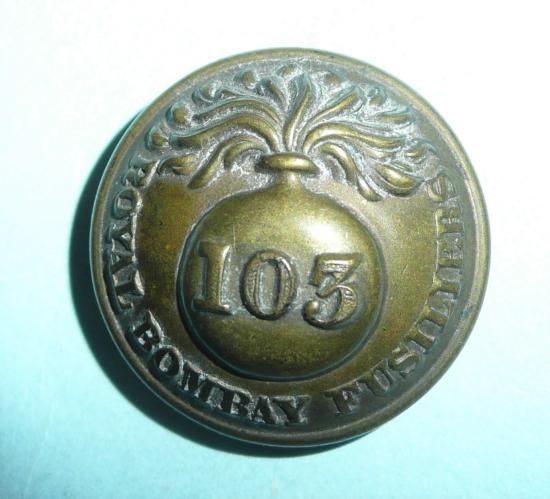 103rd Royal Bombay Fusiliers (later 2nd Battalion Royal Dublin Fusiliers) Other Ranks Large Pattern Brass Button