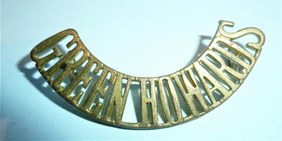 Green Howards (Alexandra, Princess of Wales Own Yorkshire Regiment) Brass Shoulder Title, 1920-21 only