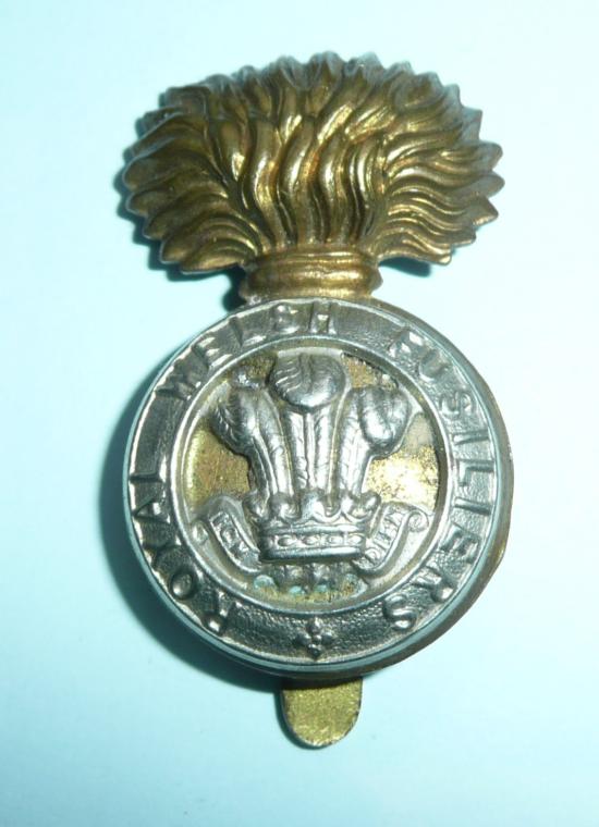 WW1 Royal Welsh Fusiliers 1st Pattern, Other Ranks Bi-metal Cap Badge