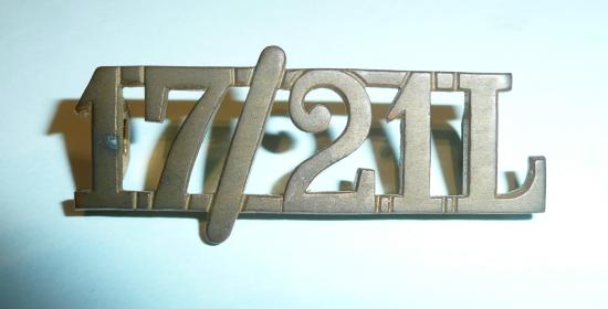 17 / 21st Lancers Brass Other Ranks Shoulder Title