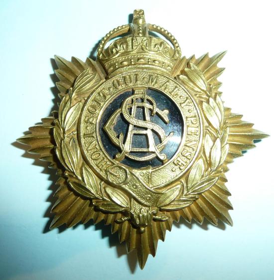 WW1 Army Service Corps Officers Full Dress Pouch Badge, Enamel Centre