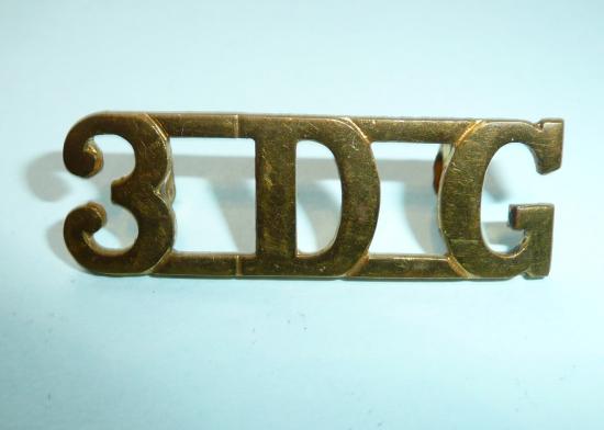 3rd Dragoon Guards 3DG Gilt Brass Shoulder Title