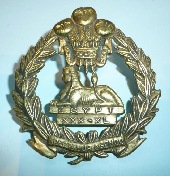 The Lancashire Regiment (Prince of Wales's Volunteers (PWV)) Large Cast Brass Bandsmans Pouch Badge