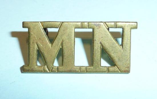 Merchant Navy 'MN' Brass Shoulder Title