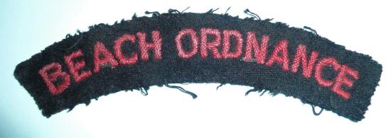 WW2 Normandy Landings D-Day - RAOC Beach Ordnance Embroidered Shoulder Title